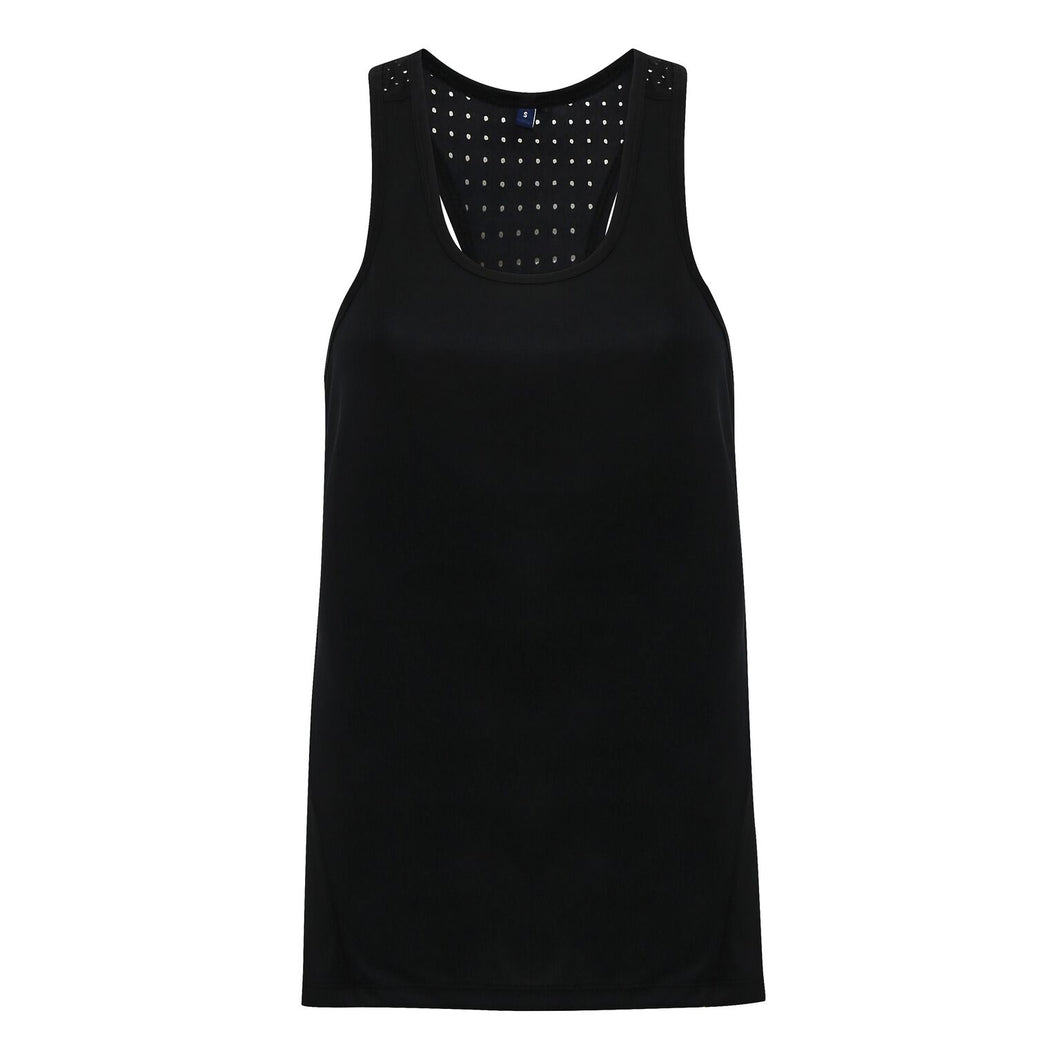 TriDri Womens/Ladies Laser Cut Vest (Black)