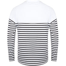 Load image into Gallery viewer, Front Row Mens Long Sleeve Breton Stripe T-Shirt (White/Navy)