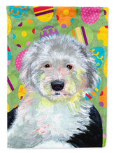 Load image into Gallery viewer, Old English Sheepdog Easter Eggtravaganza Garden Flag 2-Sided 2-Ply