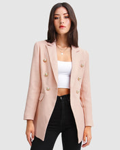 Load image into Gallery viewer, Princess Polina Textured Weave Blazer - Blush