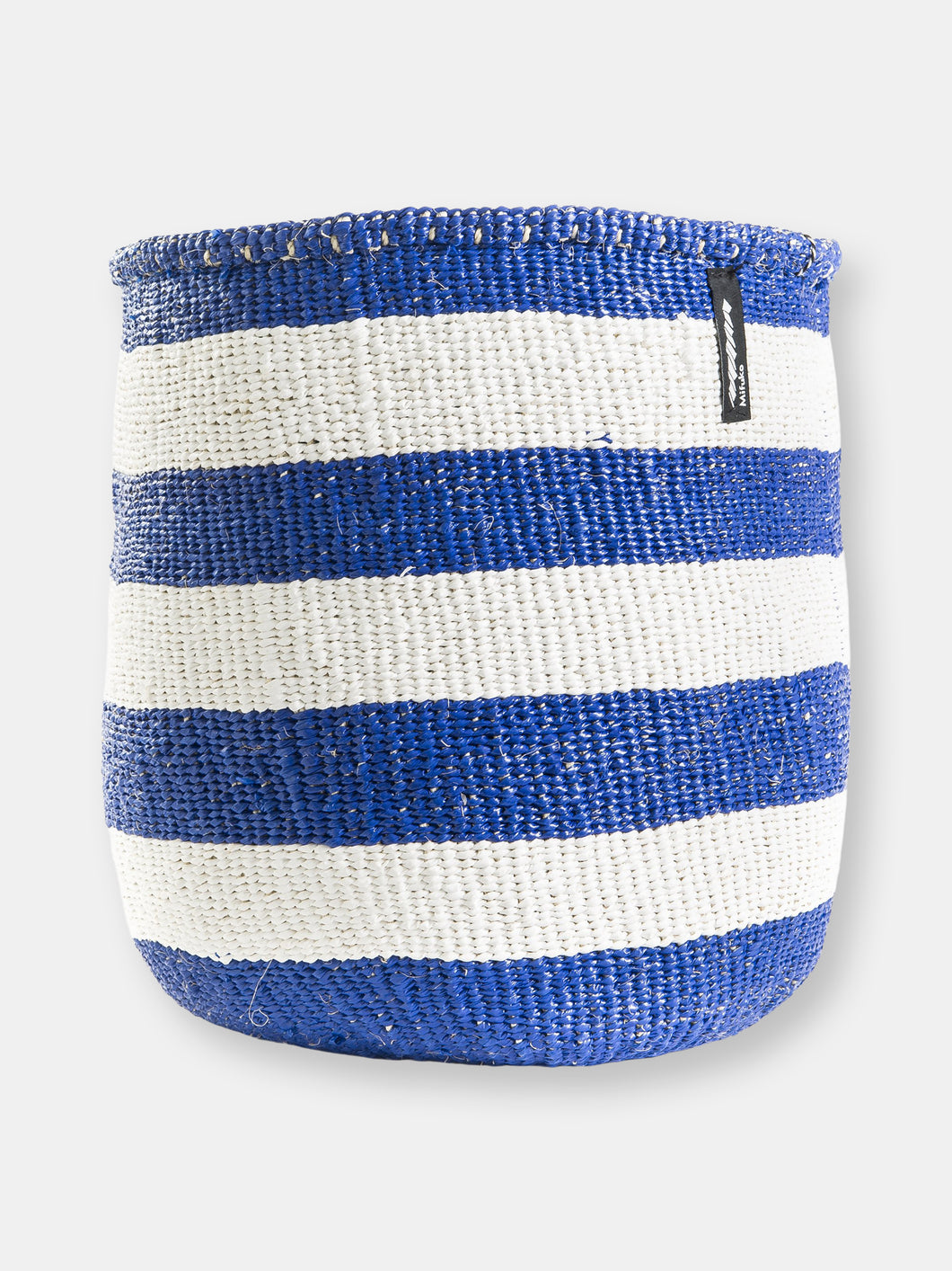Mifuko - Medium Basket with White and Blue Stripes