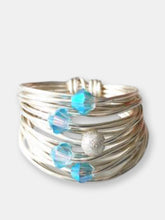 Load image into Gallery viewer, Marcia Ring with Aquamarine AB Crystals