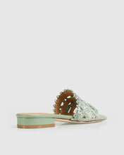 Load image into Gallery viewer, Can&#39;t Quit You Raffia Slide - Seafoam