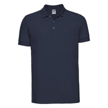 Load image into Gallery viewer, Russell Mens Stretch Short Sleeve Polo Shirt (French Navy)