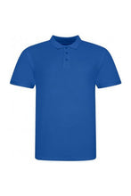 Load image into Gallery viewer, Awdis Mens Piqu Cotton Short-Sleeved Polo Shirt (Royal Blue)