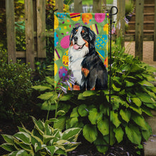 Load image into Gallery viewer, Bernese Mountain Dog Easter Eggtravaganza Garden Flag 2-Sided 2-Ply