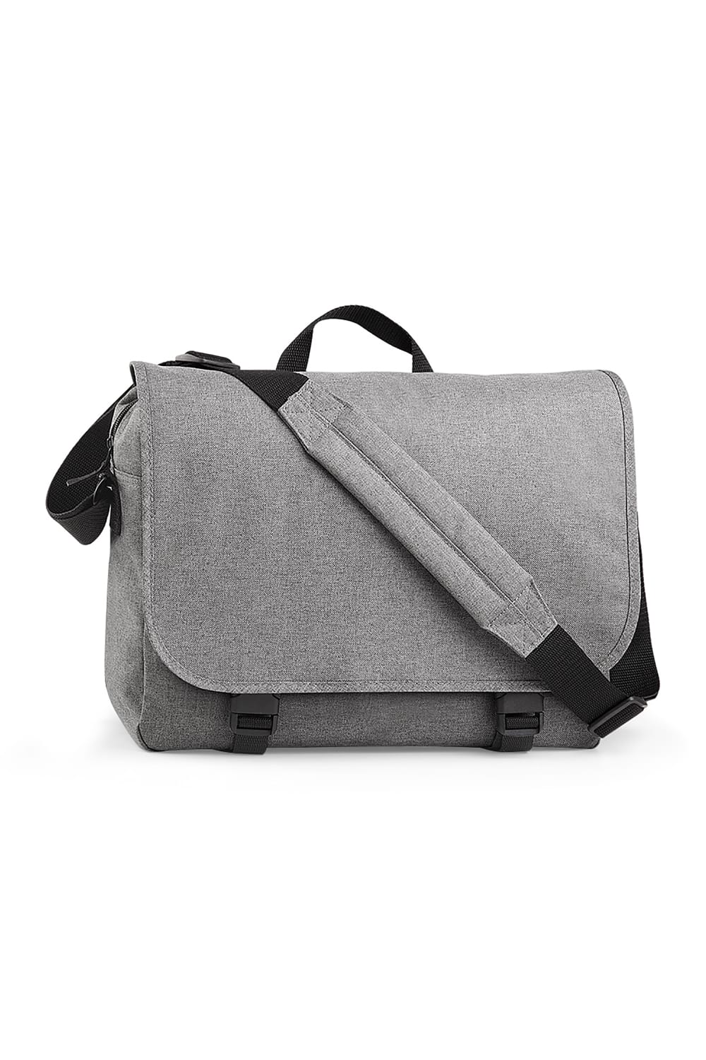 BagBase Two-tone Digital Messenger Bag (Up To 15.6inch Laptop Compartment) (Pack of 2) (Grey Marl) (One Size)