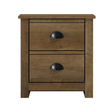 Load image into Gallery viewer, Geordano 2-Drawer Knotty Oak Nightstand