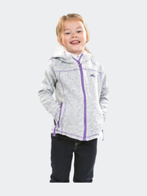 Load image into Gallery viewer, Childrens Girls Lovell Hooded Fleece Jacket - Ghost Marl