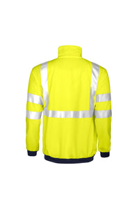 Projob Mens High-Vis Sweatshirt (Yellow/Navy)