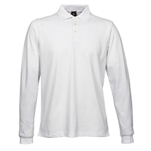 Load image into Gallery viewer, Tee Jays Mens Luxury Stretch Long Sleeve Polo Shirt (White)