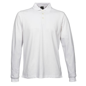 Tee Jays Mens Luxury Stretch Long Sleeve Polo Shirt (White)