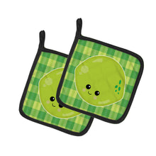 Load image into Gallery viewer, Lime Face Pair of Pot Holders