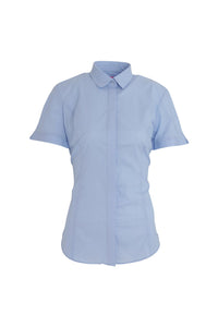 Brook Taverner Womens/Ladies Soave Short Sleeve Poplin Shirt (Sky Blue)