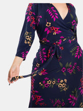 Load image into Gallery viewer, Perfect Wrap Maxi Dress in Malibu Classic Navy (Curve)