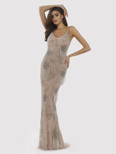 Load image into Gallery viewer, Danika Floral Beaded Sheath Beaded Dress With Beaded Fringe
