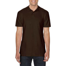 Load image into Gallery viewer, Gildan Softstyle Mens Short Sleeve Double Pique Polo Shirt (Dark Chocolate)