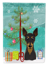 Load image into Gallery viewer, 11 x 15 1/2 in. Polyester Christmas Tree and Min Pin Garden Flag 2-Sided 2-Ply
