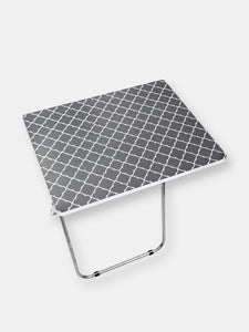 Lattice Multi-Purpose Foldable Table, Grey/White