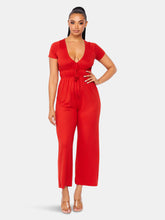 Load image into Gallery viewer, Wild Things Surplice Jumpsuit | Rust