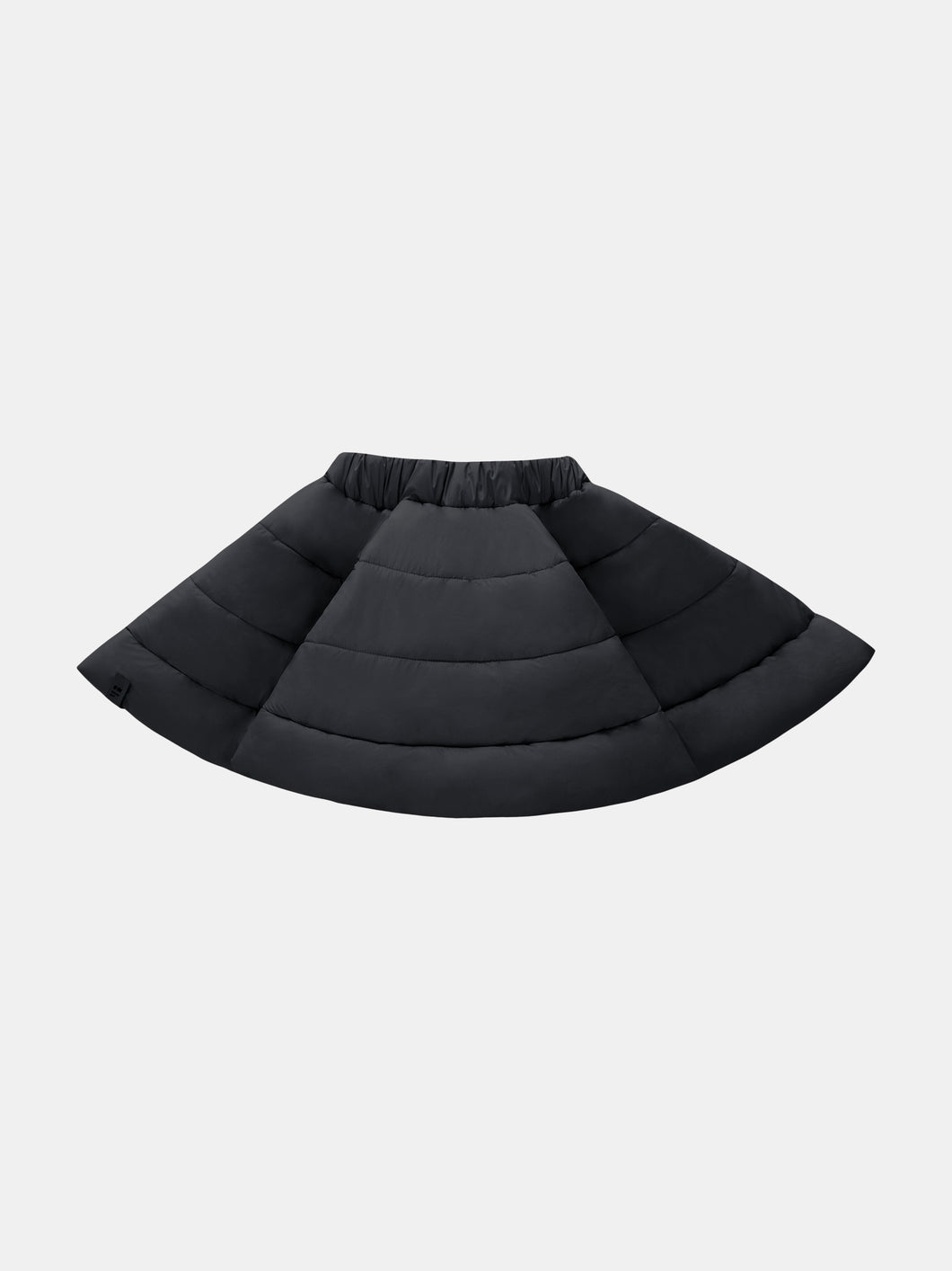 Girls Quilted Nylon Skirt | Black OM553