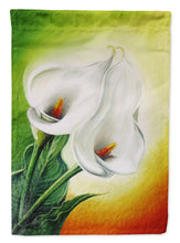 Load image into Gallery viewer, 11 x 15 1/2 in. Polyester Lilies by Sinead Jones Garden Flag 2-Sided 2-Ply