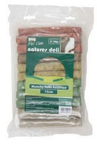 PPI  Rawhide Munchy Rolls Assorted Dog Treats (Pack Of 20) (Assorted) (Pack Of 20)