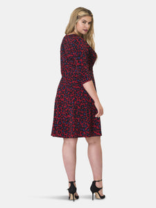 Perfect Wrap Dress  in Wild Cat Chili Pepper Red