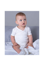 Load image into Gallery viewer, Babybugz Baby Unisex Organic Cotton Kimono Bodysuit (White)