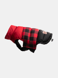 Red Buffalo Check Color Block Puffer