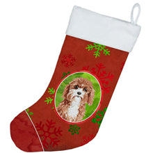 Load image into Gallery viewer, Christmas Snowflakes Cavapoo Christmas Stocking