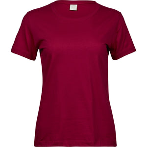 Tee Jays Womens/Ladies Sof T-Shirt (Deep Red)
