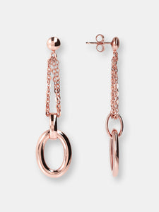 Forzatina Chain Oval Elements Dangle Earrings