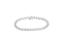 Load image into Gallery viewer, .925 Sterling Silver 1 Cttw Prong-Set Diamond Link Bracelet