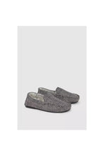 Load image into Gallery viewer, Mens Checked Textile Slippers - Gray