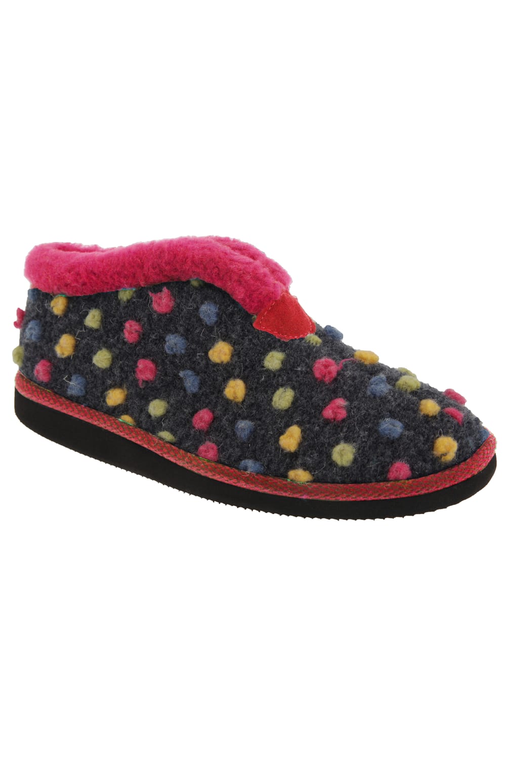 Womens/Ladies Tilly Lightweight Thermal Lined Bootee Slippers - Fuchsia/Multi