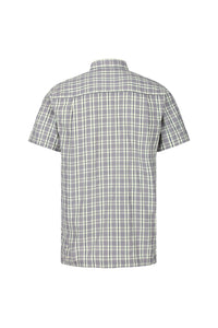 Regatta Mens Mindano V Short Sleeved Checked Shirt (Rock Grey)
