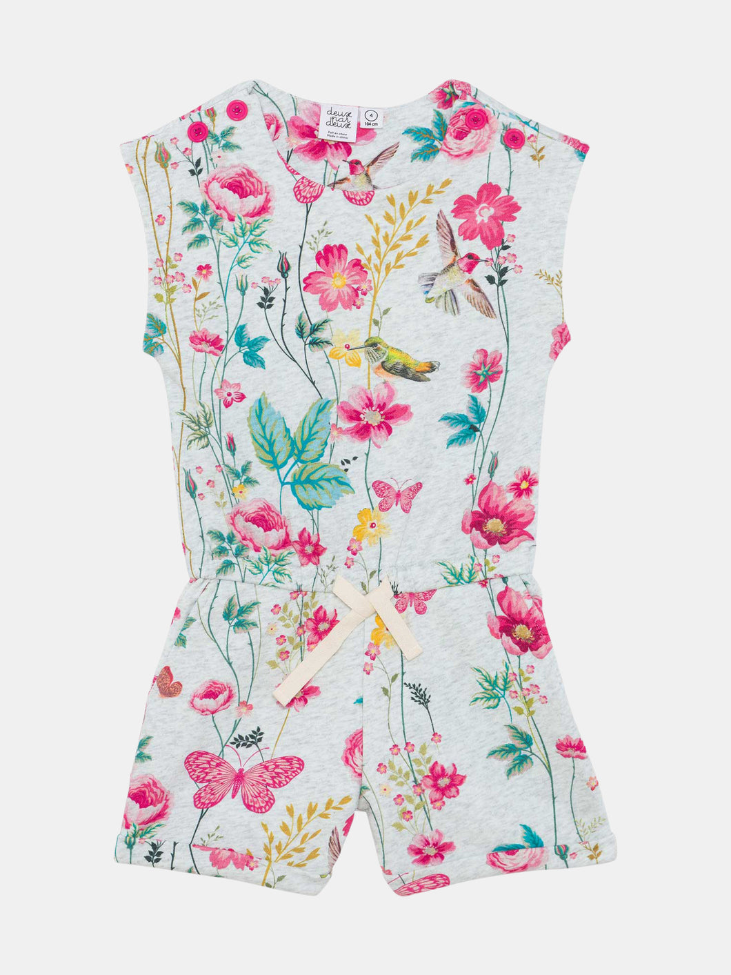 Botanical Print French Terry Jumpsuit
