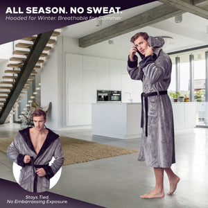 Men's Hooded Plush Robe