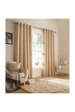 Load image into Gallery viewer, Furn Ellis Ringtop Eyelet Curtains (Natural) (90 x 72 in)