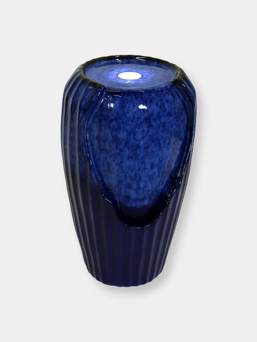 Blue Ceramic Vase Outdoor Water Fountain 22