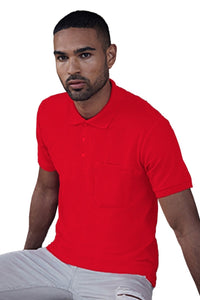 Fruit Of The Loom Mens Pocket 65/35 Pique© Short Sleeve Polo Shirt (Red)