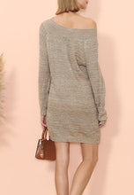 Load image into Gallery viewer, Plunge Neck Sweater Dress
