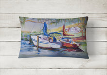 Load image into Gallery viewer, 12 in x 16 in  Outdoor Throw Pillow Lucky Dream Sailboat Canvas Fabric Decorative Pillow