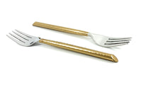 Load image into Gallery viewer, Vibhsa Golden Silverware Dinner Forks Set of 6