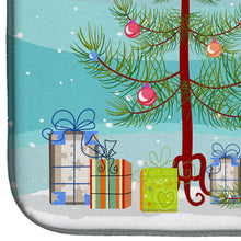 Load image into Gallery viewer, 14 in x 21 in Christmas Tree and Fawn Pug Dish Drying Mat