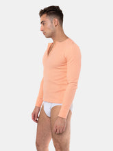 Load image into Gallery viewer, Essential Waffle Long Sleeve Henley Shirt