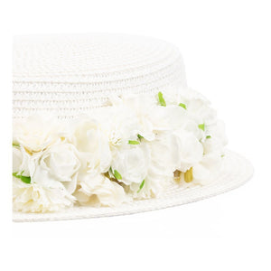 Ivory Guipur Flower Hat