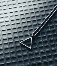 Load image into Gallery viewer, Sterling Silver Triangle Necklace