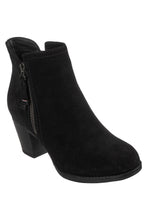 Load image into Gallery viewer, Womens/Ladies Taxi Suede Ankle Boots - Black